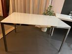 Table IKEA Torsby structure chromée/plateau en verre, Ophalen, Gebruikt, 100 tot 150 cm, 50 tot 100 cm
