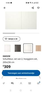 Schuifdeuren Ikea HASVIK hoogglans wit voor Pax kasten, Huis en Inrichting, Kasten | Overige, Ophalen of Verzenden, Zo goed als nieuw