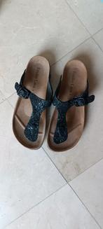 Glinsterend zwarte sandalen maar 39 Emilio Luca, Kleding | Dames, Zwart, Zo goed als nieuw, Emilio Luca, Sandalen of Muiltjes