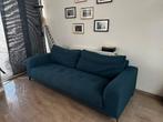 Blauwe zetel driezit, Huis en Inrichting, Slaapkamer | Slaapbanken, Ophalen, 90 cm, Blauw, Zo goed als nieuw
