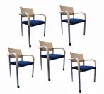 5x  armstoelen/ vergaderstoelen, Arge2  Wiesner Hager, 1980s, Ophalen of Verzenden, Gebruikt, Metaal, Vijf, Zes of meer stoelen