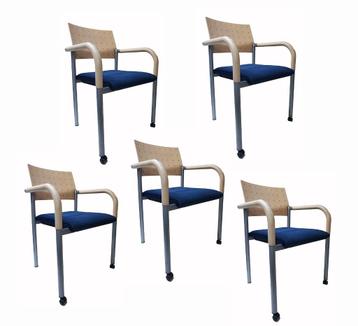 5x  armstoelen/ vergaderstoelen, Arge2  Wiesner Hager, 1980s beschikbaar voor biedingen