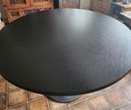 Ronde tafel met metalen poten., Huis en Inrichting, Tafels | Eettafels, Ophalen, Gebruikt, Rond, Metaal