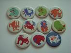 Vintage buttons / speldjes met allerlei dieren, Ophalen of Verzenden, Gebruikt, Dier of Natuur, Button
