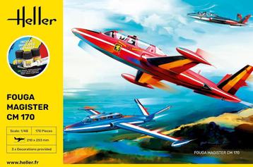 HELLER 35510 STARTER KIT Fouga Magister CM 170 belge 1/48 beschikbaar voor biedingen