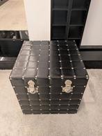 Leder look kist, zwart, Huis en Inrichting, Woonaccessoires | Kisten, Ophalen, Zo goed als nieuw