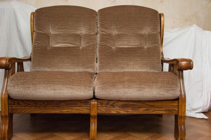 fauteuils de salon, Huis en Inrichting, Fauteuils, Zo goed als nieuw, Hout, Stof, 100 tot 125 cm, 75 tot 100 cm, Ophalen