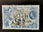 Nigeria 1953 - oogsten van cacaobonen, Ophalen of Verzenden, Nigeria, Gestempeld