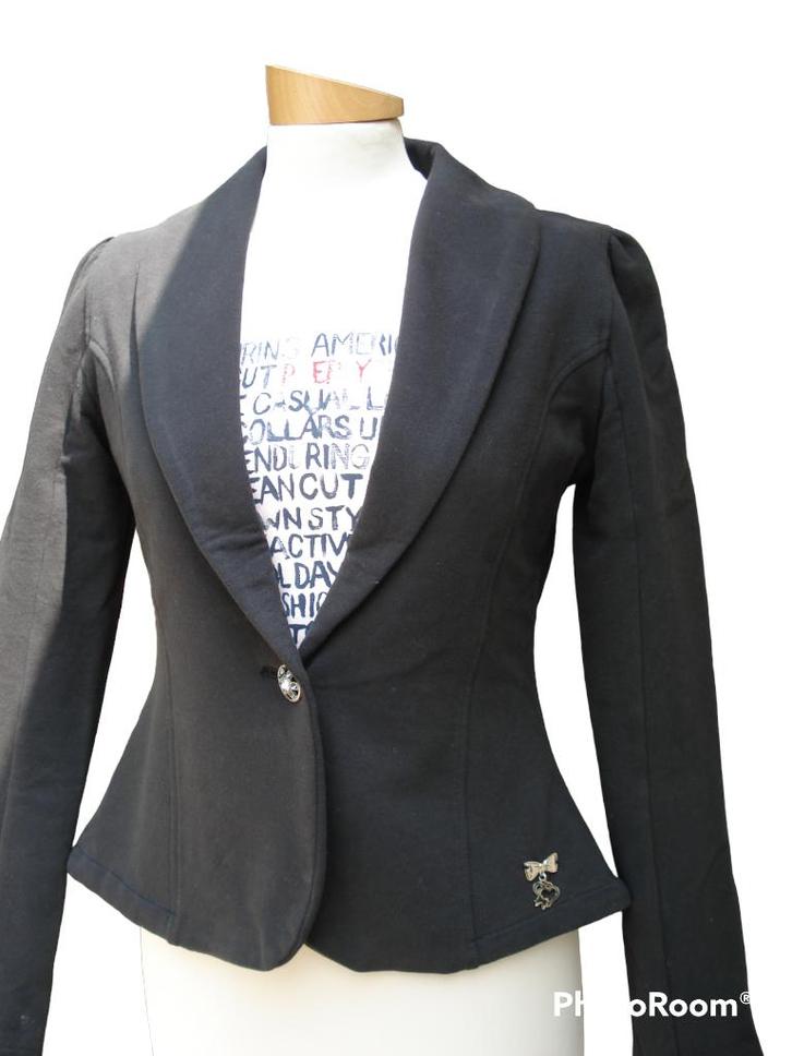 jerseyjasje Maison Espin mt 34-36, Kleding | Dames, Jassen | Winter, Zo goed als nieuw, Maat 34 (XS) of kleiner, Zwart, Ophalen of Verzenden