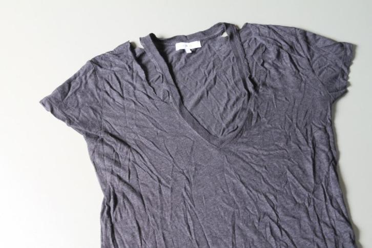 ZGAN linnen Iro shirt mt S, Kleding | Dames, T-shirts, Zo goed als nieuw, Maat 36 (S), Grijs, Korte mouw, Verzenden