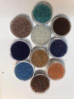 Set van 10 dozen met diverse rocailles, Hobby en Vrije tijd, Kralen en Sieraden maken, Ophalen of Verzenden, Nieuw, Kraal
