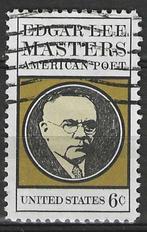 USA 1970 - Yvert 899 - Edgar Lee Masters (ST), Verzenden, Gestempeld