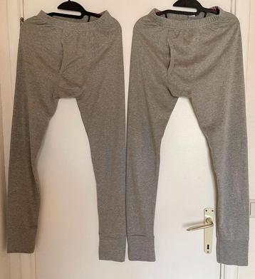 Zeeman lot 2 lange boxershorts M grijs winter ski katoen pol beschikbaar voor biedingen