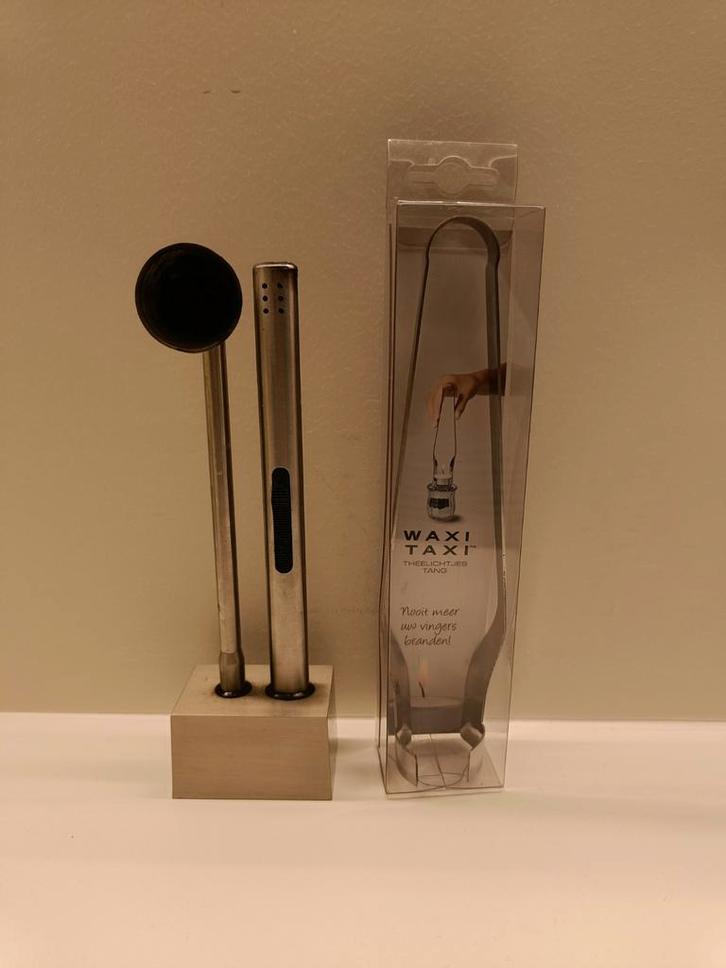 Accessoires voor kaarsen: kaarsenaansteker, dover en tang, Huis en Inrichting, Woonaccessoires | Kandelaars en Kaarsen, Nieuw