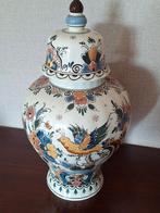 Delfts handgeschilderde vaas/pot met deksel, Antiek en Kunst, Ophalen
