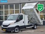 Iveco Daily 35C14 Kipper met Kist 3.5t trekhaak Airco Cruise, Auto's, Bestelwagens en Lichte vracht, Gebruikt, Euro 6, Iveco, Wit