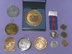 Lot van 11 penningen., Ophalen of Verzenden