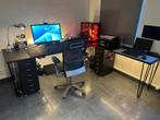 Zwart hoekbureau Gaming / Home Working Noir Matte Full, Ophalen, Zo goed als nieuw, Bureau