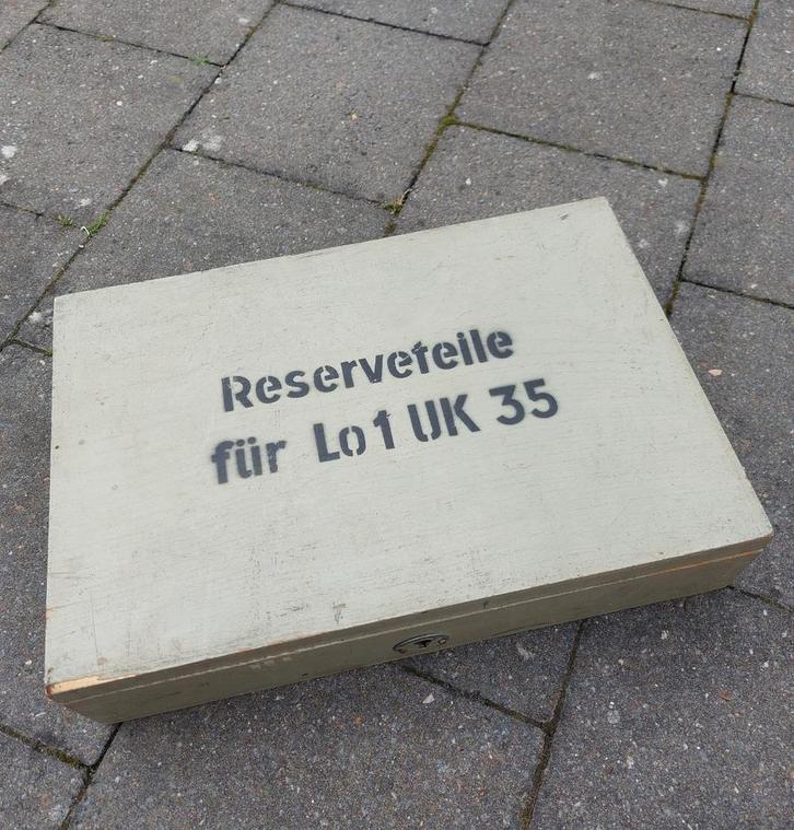 Duitse WO2 Kriegsmarine U-Boot Lo1 UK 35 kist nr.3, Verzamelen, Militaria | Tweede Wereldoorlog, Ophalen of Verzenden
