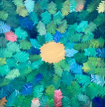 Peinture sur toile foret cadre tableau schilderij  beschikbaar voor biedingen
