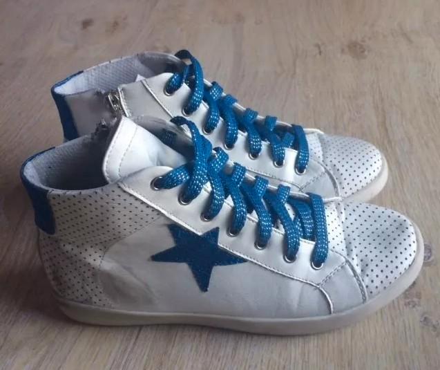 ANA LUBLIN Hoge sneakers in wit/blauw maat 37, Kleding | Dames, Schoenen, Gedragen, Sneakers, Wit, Ophalen of Verzenden