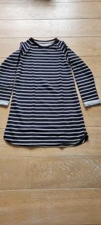 Zwarte jurk met witte strepen - H&M - maat 6-8 j (122/128), Gebruikt, Meisje, Ophalen of Verzenden, Jurk of Rok