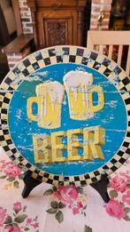 mooi rond bord licht beschadigingen., Verzamelen, Biermerken, Ophalen, Gebruikt