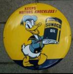 Donald Duck sunoco emaillen reclame bord veel andere borden, Reclamebord, Zo goed als nieuw