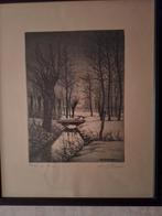 schilderij/Ets van Em De cooman ( 1974), Enlèvement