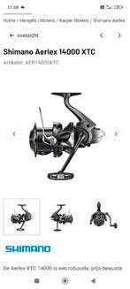 Shimano aerlex 14000 xtc, Watersport en Boten, Hengelsport | Karpervissen, Ophalen, Nieuw, Molen