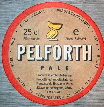 Bierviltje Pelforth dubbelzijdig Brune/Pale beschikbaar voor biedingen
