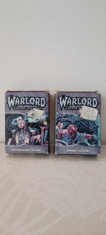 Lot de deux decks de cartes Warlord rare vintage 2001