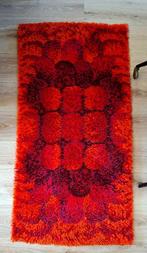 Rood en oranje Space Age-tapijt | Desso, Gebruikt, 100 tot 150 cm, Space age vintage, Rechthoekig