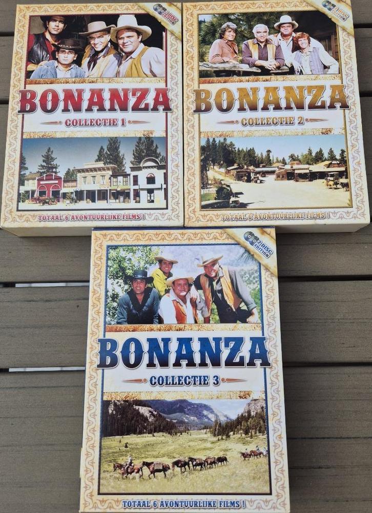 3 DVD boxen " Bonanza " Collectie 1 , 2 , 3, CD & DVD, DVD | TV & Séries télévisées, Enlèvement ou Envoi