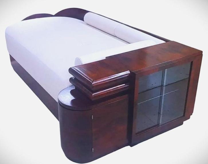 Prachtige Art Deco Sofa, Daybed, Huis en Inrichting, Zetels | Zetels en Chaises Longues, Hout, Ophalen of Verzenden