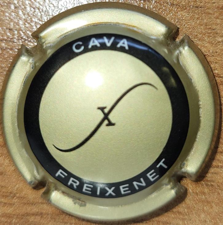 Spaanse Cavacapsule FREIXENET brons & zwart nr 20, Verzamelen, Wijnen, Nieuw, Witte wijn, Spanje, Ophalen of Verzenden