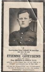 B P FOTO OORLOG GHEYSENS WEVELGEM 1910 -40, Verzamelen, Bidprentjes en Rouwkaarten, Bidprentje, Ophalen of Verzenden