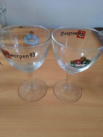 Souveniers Antwerpen '93 (Bierglazen en wijn) beschikbaar voor biedingen