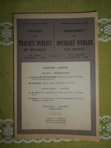 Tijdschrift der Openbare Werken van België beschikbaar voor biedingen