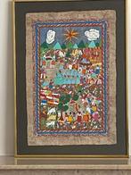 Uniek kleurrijk handgeschilderd kunstwerk, Antiek en Kunst, Ophalen