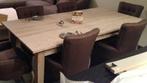 Eiken eettafel 200x100 nieuwstaat, Ophalen, Eikenhout, 50 tot 100 cm, Zo goed als nieuw