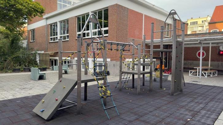 speeltoestel, Kinderen en Baby's, Speelgoed | Buiten | Speeltoestellen, Gebruikt, Brandweerpaal, Klimnet, Klimwand, Loopbrug, Overige typen