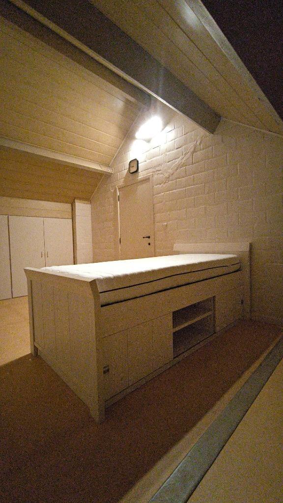 Kajuitbed, Huis en Inrichting, Slaapkamer | Bedden, Zo goed als nieuw, Eenpersoons, 90 cm, 200 cm, Hout, Wit, Verstelbaar, Ophalen