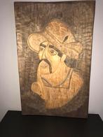 Hout kunst snijwerk 36cm x 57cm, Ophalen of Verzenden