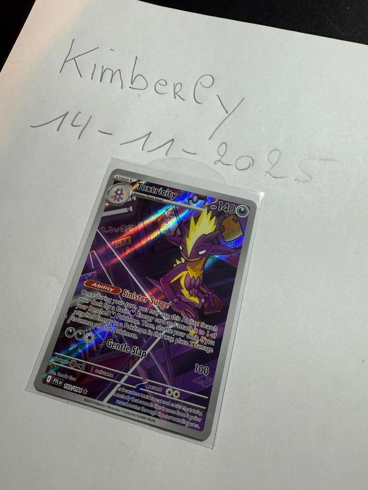 Pokémon Phantasmal Flames Toxtricity #103/094 Engels, Hobby en Vrije tijd, Verzamelkaartspellen | Pokémon, Zo goed als nieuw, Losse kaart