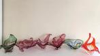 Set van 6 decoratieve vintage glasschalen – Murano, ..., Antiek en Kunst, Ophalen