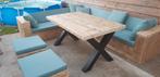 Loungebank steigerhout hoekbank loungeset opbergruimte bank, Tuin en Terras, Ophalen of Verzenden, Hout