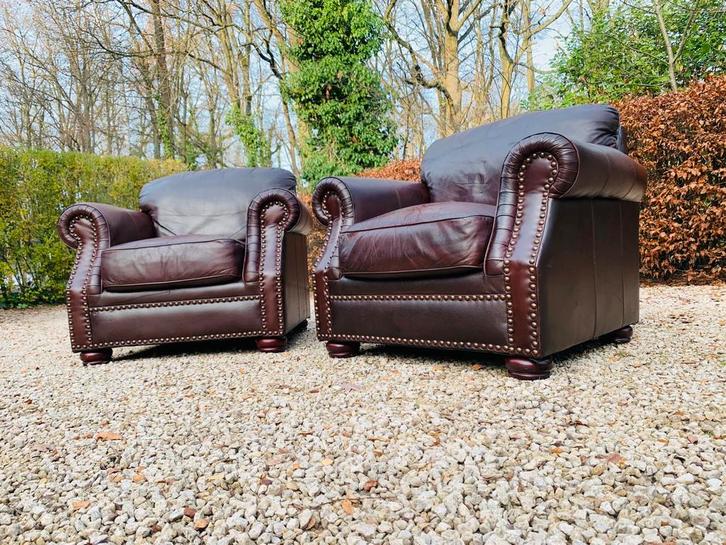 2 Cigar Club Fauteuils ‘50-‘60 Zeldzaam!, Antiek en Kunst, Antiek | Meubels | Stoelen en Sofa's, Ophalen