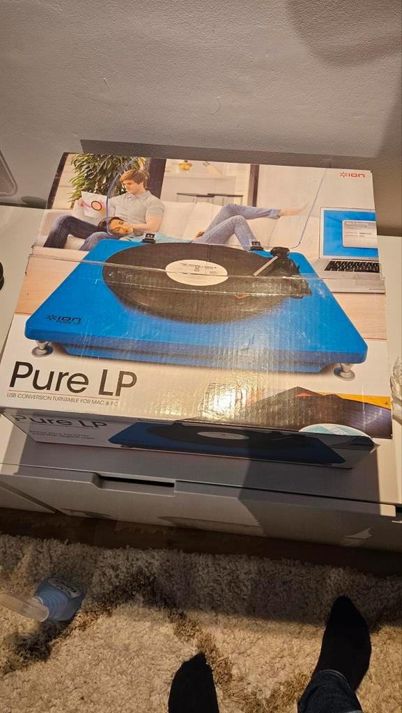 ION Audio Pure LP - platenspeler - blauw, Audio, Tv en Foto, Platenspelers, Zo goed als nieuw, Platenspeler, USB-aansluiting, Ophalen of Verzenden