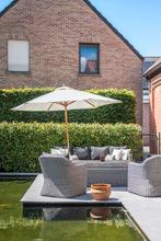 Lounge set drie zit en twee clubs met alle kussens, Ophalen, Zo goed als nieuw
